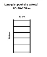 Lundqvist puuhylly paketti 80x30x208cm