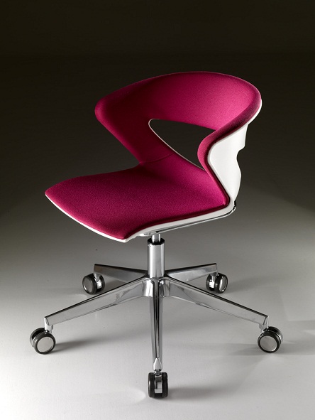 Kicca tuoli pyörillä, verhoiltu C - Vierastuolit - KC5CSS-AL6-C - 2