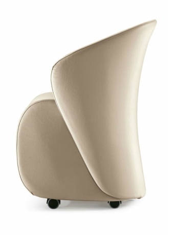 Koccola nojatuoli pyörillä yksivärinen C - Kastel sohvat ja nojatuolit - KL1RM4R-C - 1