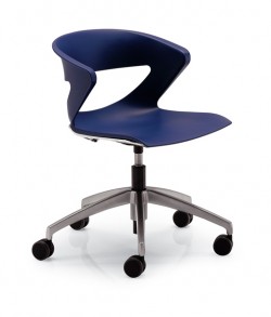 Kicca tuoli pyörillä harmaa jalkristikko - Vierastuolit - KC5-APG - 1