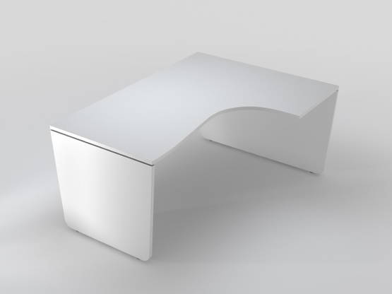 EKompi kulmapöytä 160x120 RH, mel jalat - Työpöydät - D267070RH - 1