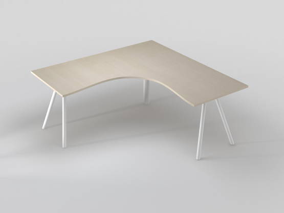 EKompi kulmapöytä 180x180, metalli jalat - Työpöydät - D267084RH - 1