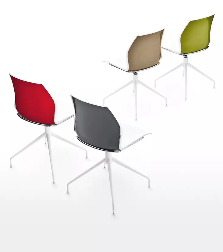 Kalea tuoli, kaksivärinen, valk.ristikko - Vierastuolit - KA6-BIOCO - 1