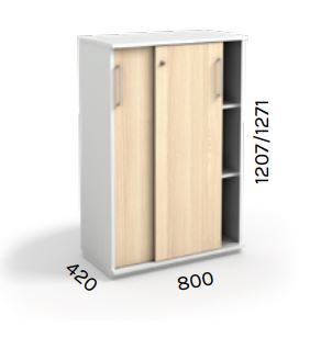 SERIE liukuovikaappi 80x42x127 - Mappikaapit - SE4331MS - 1