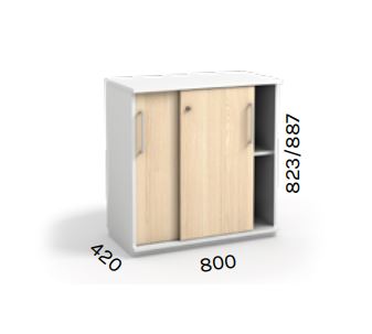 SERIE liukuovikaappi 80x42x88 - Mappikaapit - SE4231MS - 1